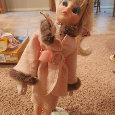 1998 Blonde Ponytail Pink Felt Suit Coco