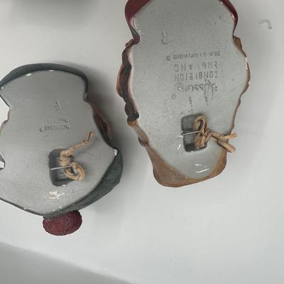 Bossons Chalkware Character Wall Masks, England, Group of Four