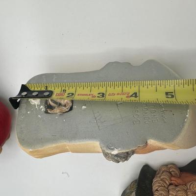 Bossons Chalkware Character Wall Masks, England, Group of Four