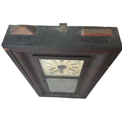 Antique Forestville Manufacturing Co. Eight-Day Wood Wall Clock