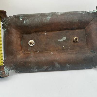 Ornate Cast Metal Double Inkwell Ink Holder