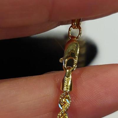 14k Yellow Gold Filled Rope Chain Necklace (3.2 mm, 30 inch)