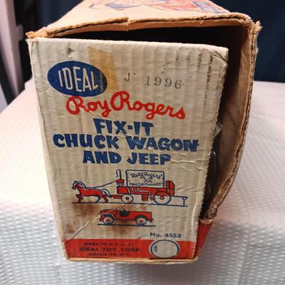 ROY ROGERS FIX-IT CHUCK WAGON AND JEEP TOY BY IDEAL IN GREAT SHAPE!