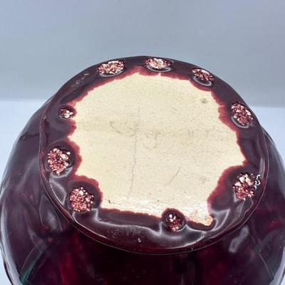 Vintage Majolica Glazed Jardiniere with Drip Glaze