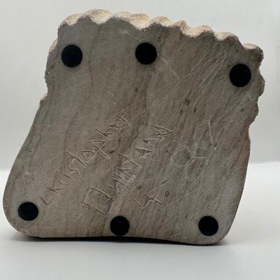 Christopher Quintana Signed Mid-Century Carved Stone Sculpture