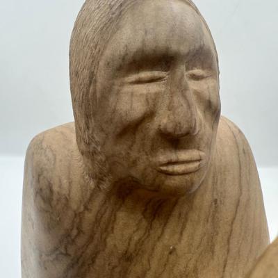 Christopher Quintana Signed Mid-Century Carved Stone Sculpture