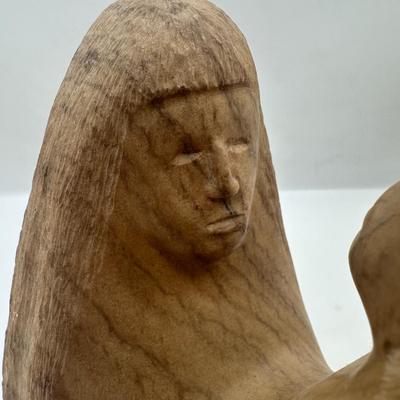 Christopher Quintana Signed Mid-Century Carved Stone Sculpture