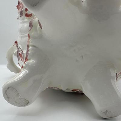 Italian Porcelain Floral Lidded Tureen with Matching Oval Platter