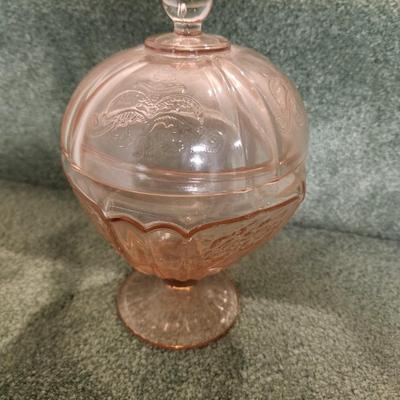 Pink depression glass