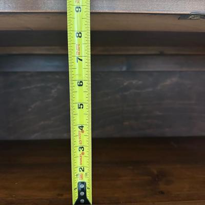 Vintage Two-Tier Drop-Front Wood Cabinet on Cabriole Legs