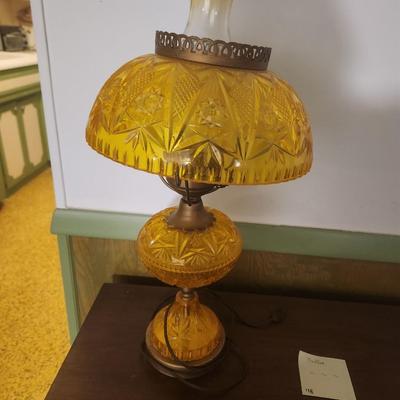 Yellow/amber hurricane lamp