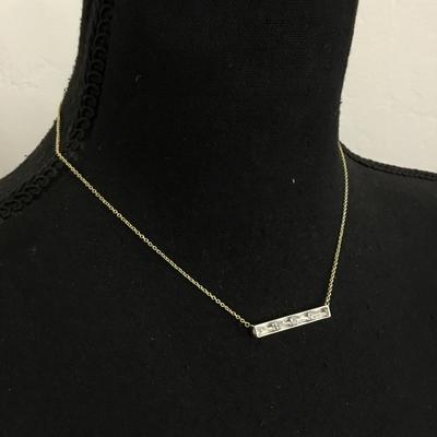 Gorgeous, Kendra Scott, crystal rhinestone bar necklace excellent condition gold toned
