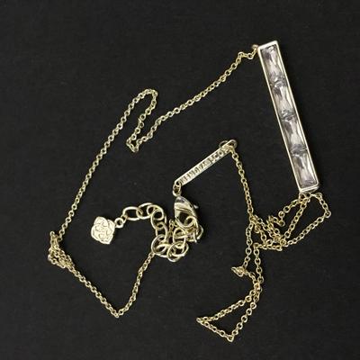 Gorgeous, Kendra Scott, crystal rhinestone bar necklace excellent condition gold toned