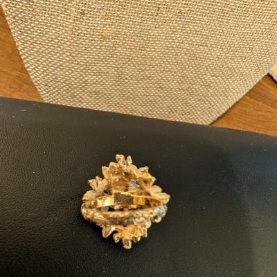 Two Enamel Floral Rings