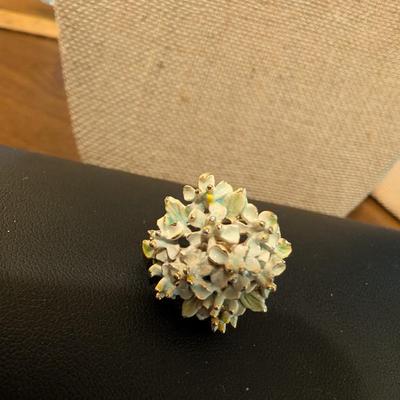 Two Enamel Floral Rings