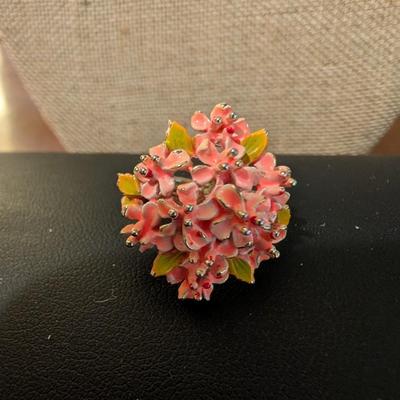 Two Enamel Floral Rings