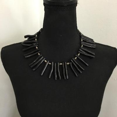 Very cool, silver toned, vintage statement, necklace, ethnic style