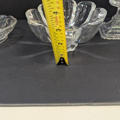 Hand-Cut Crystal Ball Vase - Mikasa Petal Bowl - Crystal Dish