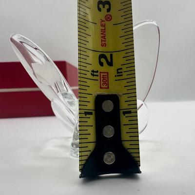 Baccarat Clear Crystal Butterfly Figurine with Original Box