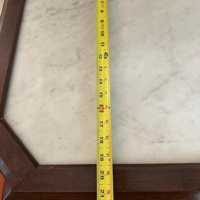 Victorian Marble-Top Console Table with Carved Base