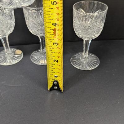 Collection of Vintage Etched Crystal Glasses