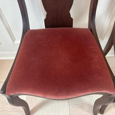 Pair of Victorian Carved Wood Side Chairs