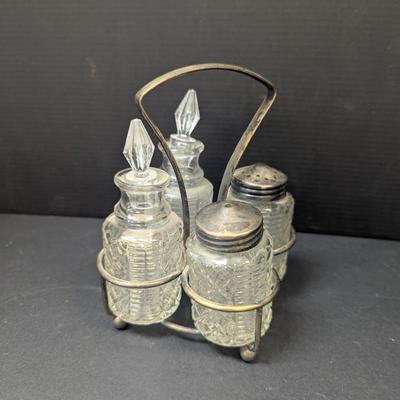 Made In England Cruet Set w/ Carrying Caddy
