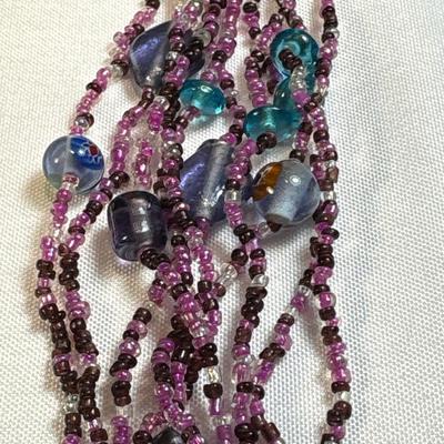 Purple beaded necklace