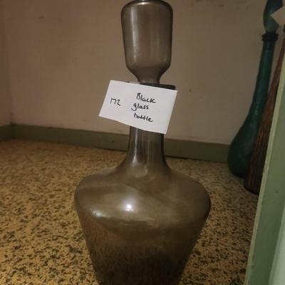 Orrefors Rhapsody smoke glass decanter