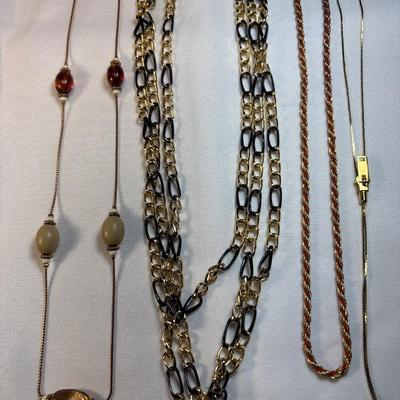 Gold tone necklaces
