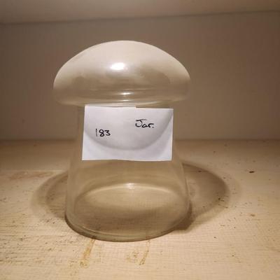 Mushroom Clear glass jar