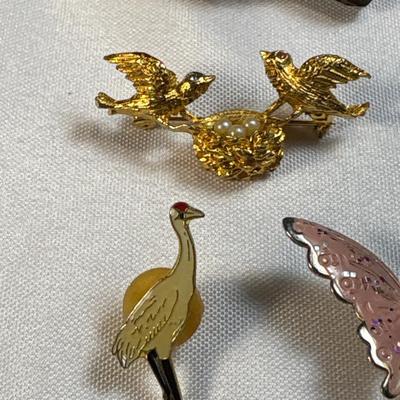 Bird & butterfly pins