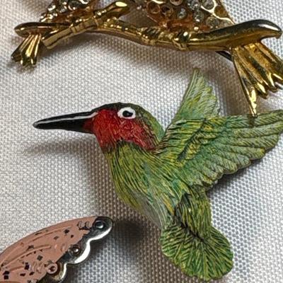 Bird & butterfly pins