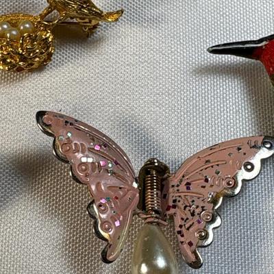 Bird & butterfly pins