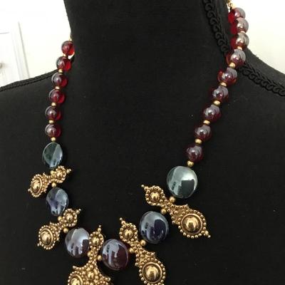 Gorgeous Jose Barrera for Avon 1990s Adriatic Collection, multicolored, statement necklace