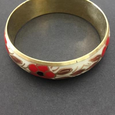 Beautiful, vintage, brass, bangle bracelet
