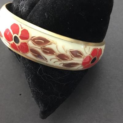 Beautiful, vintage, brass, bangle bracelet