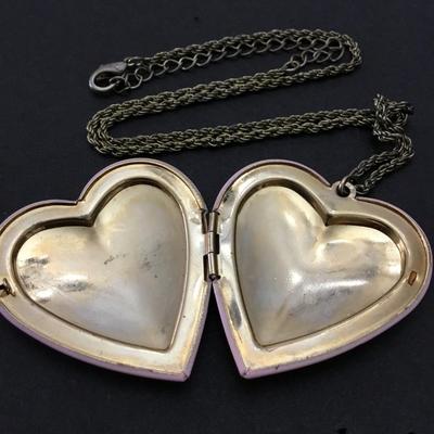 Rare betsey Johnson’s tea party, pink rose cake, wings floral, heart locket necklace