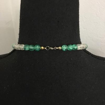 Vintage faux glass bead necklace