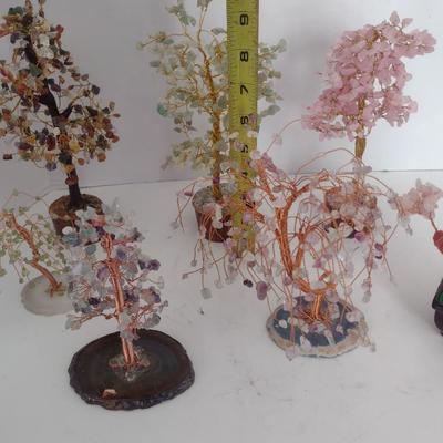 Collection of Quartz and Gemstone Copper Wire Trees