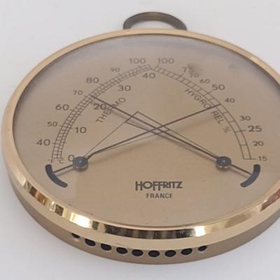 Vintage Hoffritz France Thermometer/Hygrometer 4"