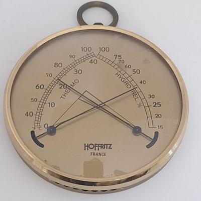 Vintage Hoffritz France Thermometer/Hygrometer 4"