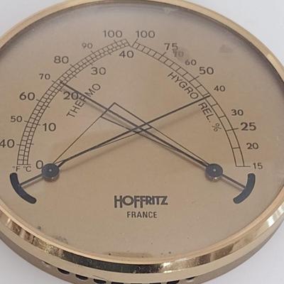 Vintage Hoffritz France Thermometer/Hygrometer 4"