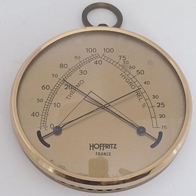 Vintage Hoffritz France Thermometer/Hygrometer 4"