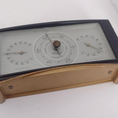 Mid Century Modern Airguide Instrument Company Desk Top Hygrometer, Thermometer, and Barometer