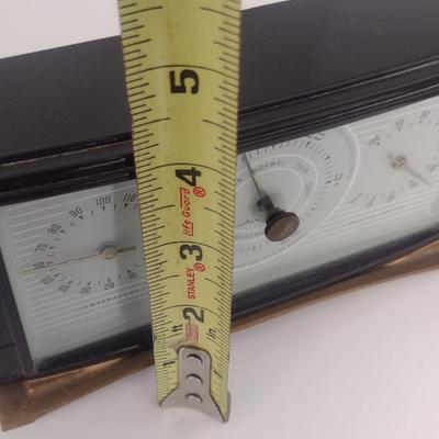 Mid Century Modern Airguide Instrument Company Desk Top Hygrometer, Thermometer, and Barometer