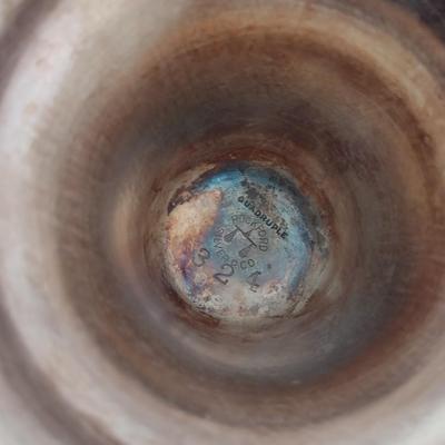 Vintage Rockford Silver Company Quadruple Plated Five Bottle Amber Glass Caster Cruet Set