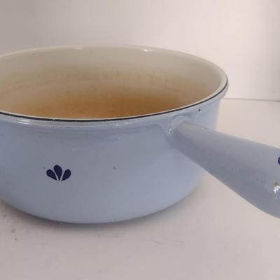 Vintage Dru Brand Enamel Lidded Pan Holland