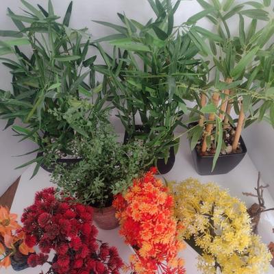 Assortment of Artificial Bozai and Bamboo Plants