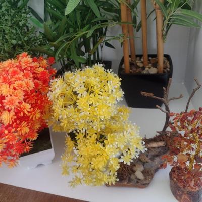 Assortment of Artificial Bozai and Bamboo Plants